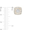 Thumbnail Image 3 of 1 CT. T.W. Cushion Composite Diamond Frame Stud Earrings in 10K Gold