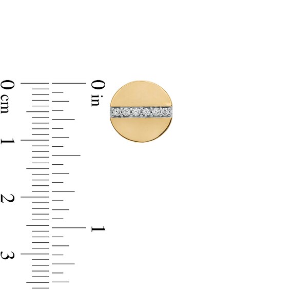 1/6 CT. T.w. Diamond Slotted Screw Stud Earrings in 10K Gold
