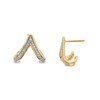 Thumbnail Image 1 of 1/5 CT. T.W. Diamond Chevron J-Hoop Earrings in 10K Gold