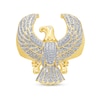 Thumbnail Image 2 of Men's 1/2 CT. T.W. Diamond Flying Eagle Ribbed Shank Ring in 10K Gold