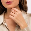 Thumbnail Image 2 of Emerald-Cut Ruby and 1/20 CT. T.W. Diamond Twist Shank Ring in 14K Gold