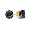 Men's 1-1/2 CT. T.W. Black Enhanced Diamond Solitaire Stud Earrings in 10K Gold