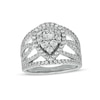 Thumbnail Image 1 of 1-1/2 CT. T.W.  Composite Lab-Grown Diamond Pear-Shaped Frame Ring in 14K White Gold (F/SI2)