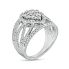 Thumbnail Image 3 of 1-1/2 CT. T.W.  Composite Lab-Grown Diamond Pear-Shaped Frame Ring in 14K White Gold (F/SI2)