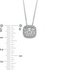 Thumbnail Image 4 of 3/4 CT. T.W. Certified Cushion Lab-Grown Multi-Diamond Frame Pendant in 14K White Gold (F/SI2)