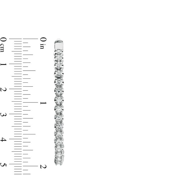2 CT. T.w. Certified Lab-Grown Diamond Scrollwork Hoop Earrings in 14K White Gold (F/Si2)