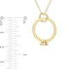 Thumbnail Image 4 of Diamond Accent Ring Charm Pendant in Sterling Silver with Yellow Rhodium