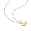 Thumbnail Image 3 of Diamond Accent Anchor Pendant in Sterling Silver with Yellow Rhodium