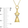 Thumbnail Image 3 of 1/15 CT. T.W. Diamond Rook Pendant in Sterling Silver with Yellow Rhodium