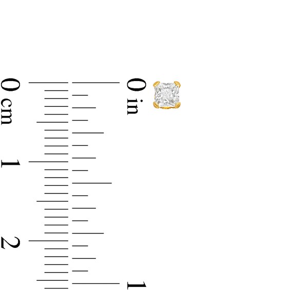 Child's Multi-Shaped Cubic Zirconia Three Pair Stud Earrings Set in 14K Gold