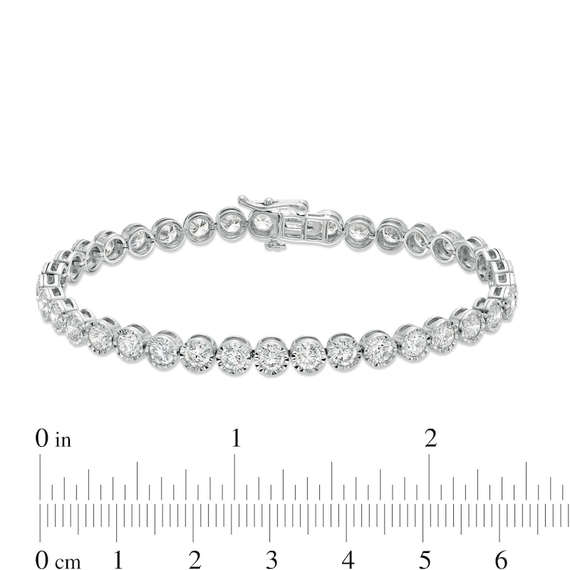 Main Image 3 of 7 CT. T.W. Certified Lab-Grown Diamond Tennis Bracelet in 14K White Gold (F/SI2) – 7.25"