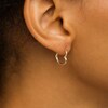 Thumbnail Image 1 of Child's Tilted Heart Hoop Earrings in 14K Gold