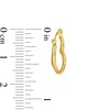 Thumbnail Image 3 of Child's Tilted Heart Hoop Earrings in 14K Gold