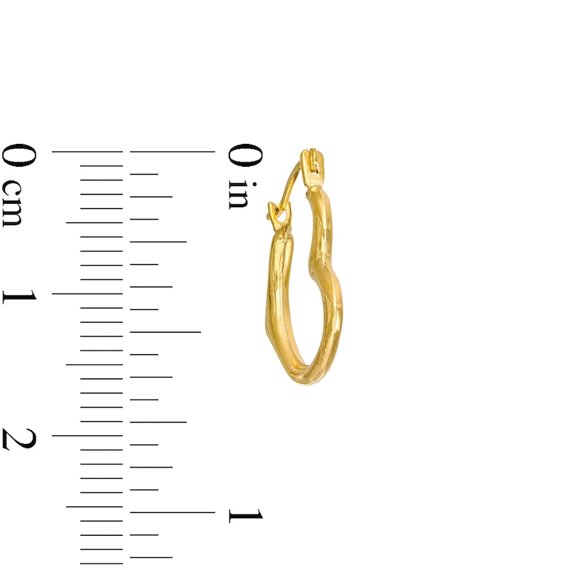 Main Image 3 of Child's Tilted Heart Hoop Earrings in 14K Gold
