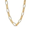 Thumbnail Image 1 of Men's 1 CT. T.W. Diamond Figaro Chain Necklace in 10K Gold - 22"