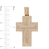 Thumbnail Image 2 of Men's 1-1/4 CT. T.W. Diamond Four-Tier Bold Cross Necklace Charm in 10K Gold