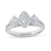 Thumbnail Image 1 of 1 CT. T.W. Marquise Diamond Past Present Future® Frame Split Shank Engagement Ring in 14K White Gold