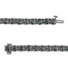Thumbnail Image 2 of Men's 10 CT. T.W. Black Enhanced Diamond Tennis Bracelet in Sterling Silver with Black Rhodium - 8.5"
