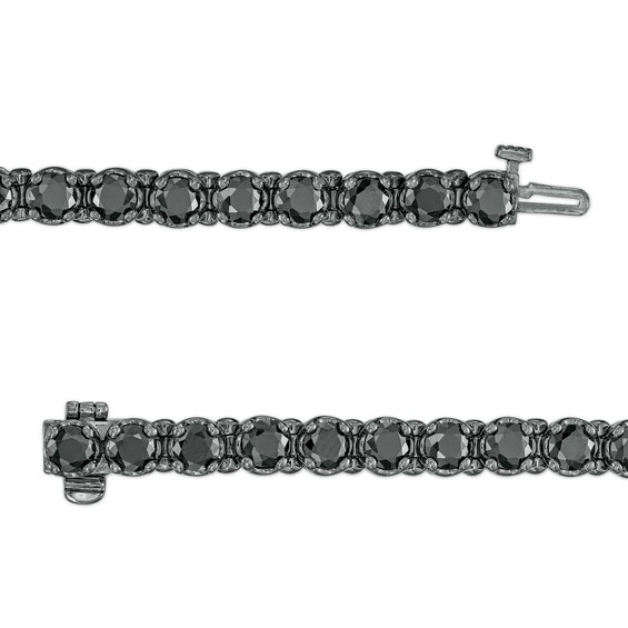10 CT. T.w. Black Enhanced Diamond Tennis Bracelet in Sterling Silver with Black Rhodium - 8.5"