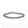 Thumbnail Image 3 of Men's 10 CT. T.W. Black Enhanced Diamond Tennis Bracelet in Sterling Silver with Black Rhodium - 8.5"