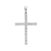 Thumbnail Image 0 of Men's 4 CT. T.W. Certified Lab-Created Diamond Cross Necklace Charm in 14K White Gold (F/SI2)