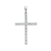 Thumbnail Image 1 of 4 CT. T.W. Certified Lab-Grown Diamond Cross Necklace Charm in 14K White Gold (F/SI2)