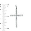 Thumbnail Image 1 of Men's 4 CT. T.W. Certified Lab-Created Diamond Cross Necklace Charm in 14K White Gold (F/SI2)