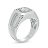 Thumbnail Image 2 of Men's 1-3/4 CT. T.W. Certified Lab-Created Diamond Octagonal Frame Multi-Row Ring in 14K White Gold (F/SI2)