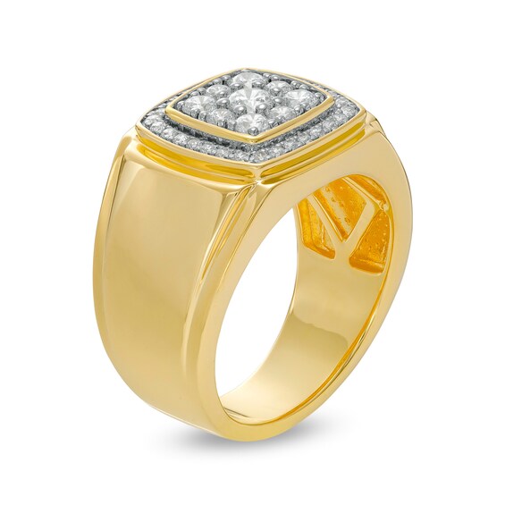 1 CT. T.w. Certified Lab-Grown Diamond Cushion Frame Ring in 14K Gold (F/Si2)