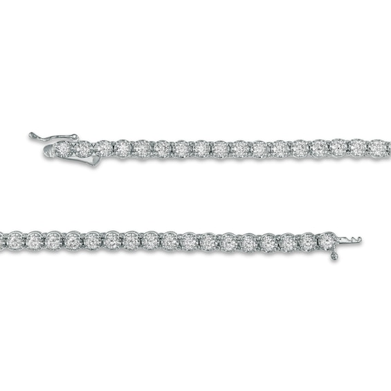 Men's 10 CT. T.w. Certified Lab-Grown Diamond Tennis Necklace in 14K White Gold (F/Si2) - 20"