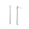 Thumbnail Image 1 of 1/3 CT. T.W. Diamond Linear Bar Drop Earrings in 10K White Gold