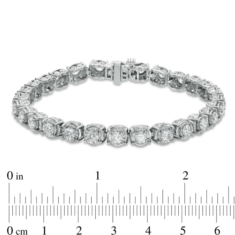 Main Image 4 of 10 CT. T.W. Diamond Tennis Bracelet in 10K White Gold