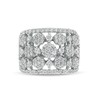 Thumbnail Image 1 of 2 CT. T.W. Composite Diamond Alternating Ring in 10K White Gold