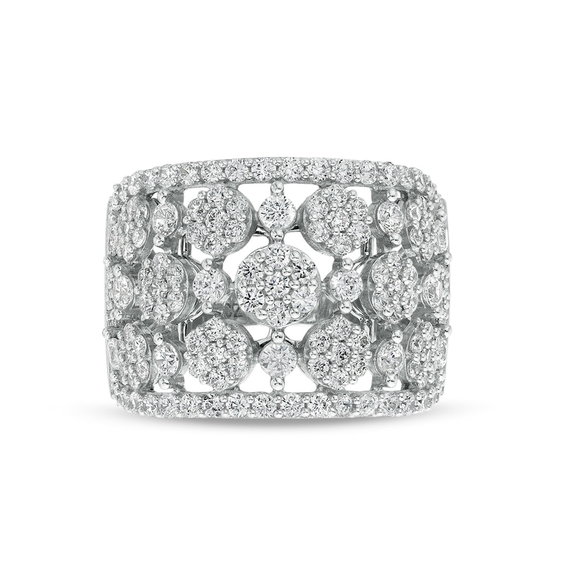 Main Image 1 of 2 CT. T.W. Composite Diamond Alternating Ring in 10K White Gold