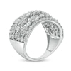 Thumbnail Image 3 of 2 CT. T.W. Composite Diamond Alternating Ring in 10K White Gold