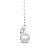 Thumbnail Image 2 of Enchanted Disney Aurora Gemstone and 1/10 CT. T.W. Diamond Fairy Godmothers Necklace in Sterling Silver and 10K Gold