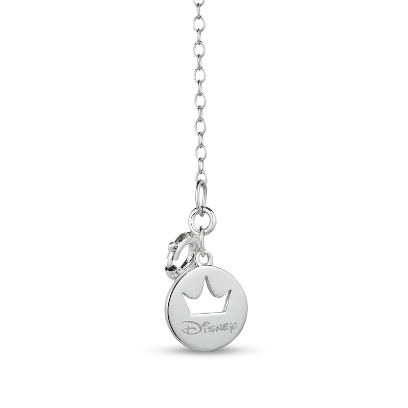 Main Image 2 of Enchanted Disney Aurora Gemstone and 1/10 CT. T.W. Diamond Fairy Godmothers Necklace in Sterling Silver and 10K Gold