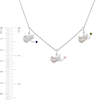 Thumbnail Image 3 of Enchanted Disney Aurora Gemstone and 1/10 CT. T.W. Diamond Fairy Godmothers Necklace in Sterling Silver and 10K Gold