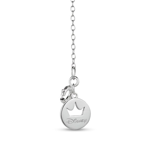 Enchanted Disney Cinderella 1/10 CT. T.w. Diamond Fairy Godmother Pendant in Sterling Silver and 10K Rose Gold â 19"