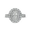 Thumbnail Image 4 of 1-1/2 CT. T.W. Oval Diamond Double Frame Engagement Ring in 14K White Gold (I/SI2)