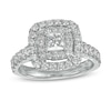 Thumbnail Image 1 of 1-1/2 CT. T.W. Princess-Cut Diamond Double Frame Engagement Ring in 14K White Gold (I/I2)