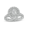 Thumbnail Image 1 of 1-1/2 CT. T.W. Pear-Shaped Diamond Double Frame Engagement Ring in 14K White Gold (I/SI2)