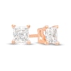 Thumbnail Image 1 of 1/2 CT. T.W. Princess-Cut Diamond Solitaire Stud Earrings in 14K Rose Gold (I/I2)