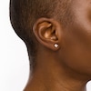 Thumbnail Image 2 of 1/2 CT. T.W. Princess-Cut Diamond Solitaire Stud Earrings in 14K Rose Gold (I/I2)