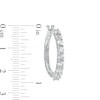 Thumbnail Image 3 of White Lab-Created Sapphire Hoop Earrings in Sterling Silver