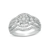 Thumbnail Image 1 of 1 CT. T.W. Composite Diamond Multi-Row Split Shank Ring in 10K White Gold
