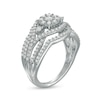Thumbnail Image 3 of 1 CT. T.W. Composite Diamond Multi-Row Split Shank Ring in 10K White Gold