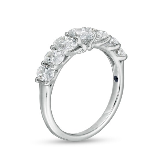 Vera Wang Love Collection 2 CT. T.w. Certified Lab-Grown Diamond Seven Stone Anniversary Band in 14K White Gold