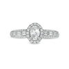 Thumbnail Image 4 of Vera Wang Love Collection 1 CT. T.W. Oval Diamond Frame Engagement Ring in 14K White Gold