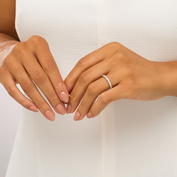 True Lab-Grown Diamonds by Vera Wang Love 1/4 CT. T.w. Anniversary Band in 14K White Gold